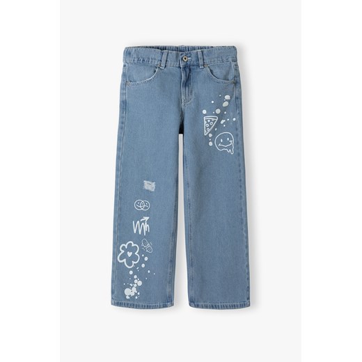 Jeansowe spodnie wide leg - Lincoln&Sharks ze sklepu 5.10.15 w kategorii Spodnie dziewczęce - zdjęcie 170218051