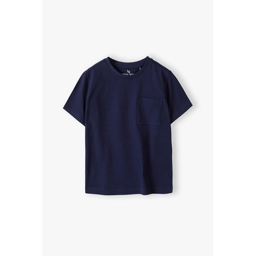 Granatowy t-shirt dla chłopca - Lincoln&Sharks ze sklepu 5.10.15 w kategorii T-shirty chłopięce - zdjęcie 170218152
