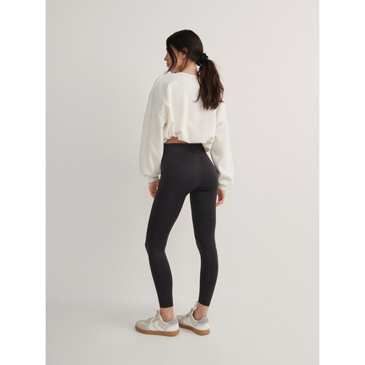 Reserved - Bezszwowe legginsy - czarny Reserved XS/S Reserved