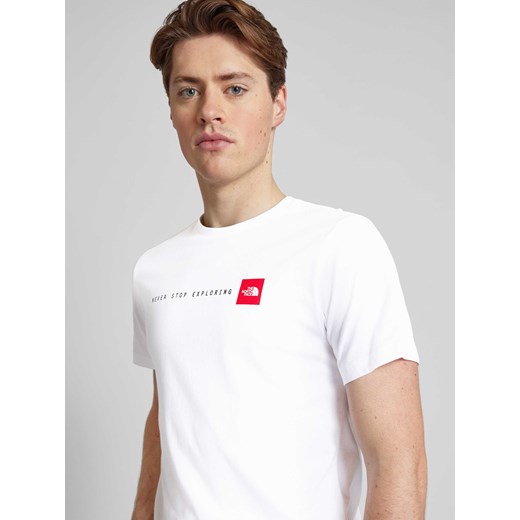 T-shirt z nadrukiem z logo model ‘NEVER STOP EXPLORIN’ The North Face S Peek&Cloppenburg 