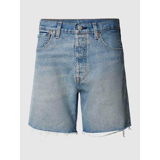 Szorty jeansowe o kroju regular fit z zapięciem na guzik ze sklepu Peek&Cloppenburg  w kategorii Spodenki męskie - zdjęcie 170220272