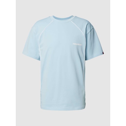T-shirt z wypustkami w kontrastowym kolorze Review S Peek&Cloppenburg 