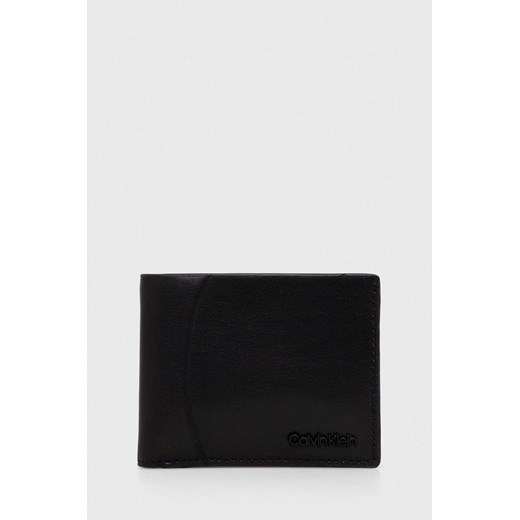 Calvin Klein portfel męski kolor czarny ze sklepu ANSWEAR.com w kategorii Portfele męskie - zdjęcie 170222921