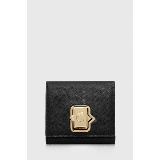 Chiara Ferragni portfel EYELIKE damski kolor czarny 76SB5PF3 ze sklepu ANSWEAR.com w kategorii Portfele damskie - zdjęcie 170223010