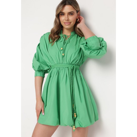 Zielona Sukienka Adousa ze sklepu Born2be Odzież w kategorii Sukienki - zdjęcie 170224140