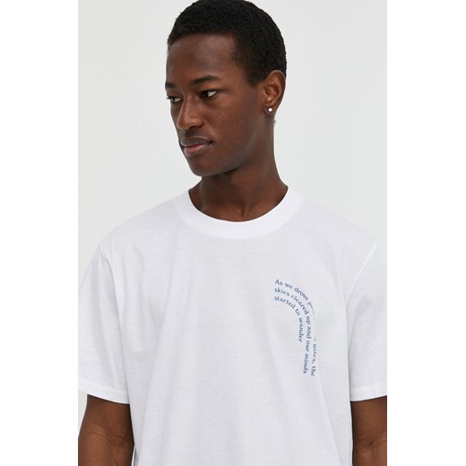 T-shirt męski biały Les Deux bawełniany 
