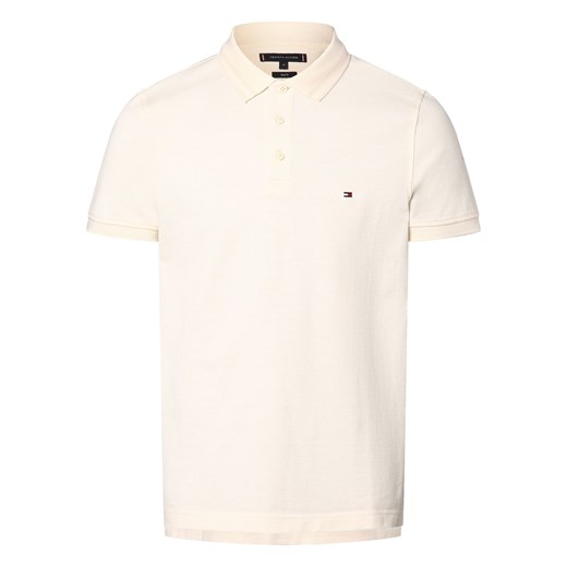 Tommy Hilfiger Męska koszulka polo Mężczyźni Bawełna waniliowy jednolity ze sklepu vangraaf w kategorii T-shirty męskie - zdjęcie 170230404