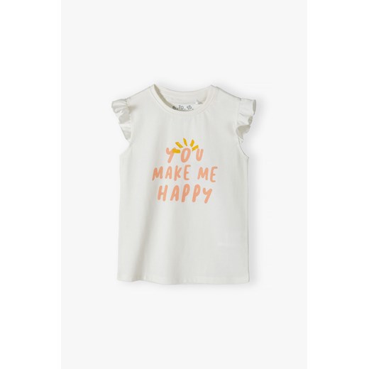 T-shirt bawełniany dla dziewczynki - You make me happy 5.10.15. 122 5.10.15
