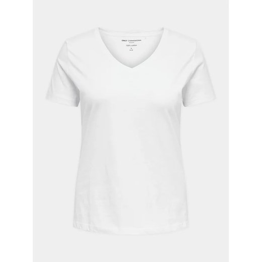 ONLY Carmakoma T-Shirt 15285965 Biały Regular Fit 46_48 MODIVO