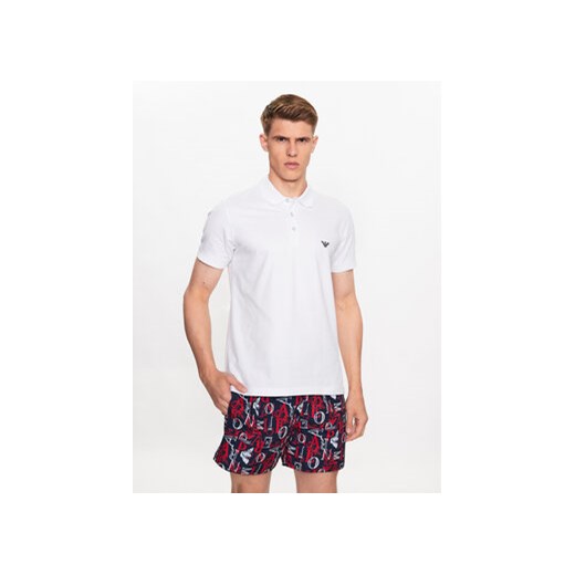 Emporio Armani Underwear Polo 211804 3R461 00010 Biały Regular Fit ze sklepu MODIVO w kategorii T-shirty męskie - zdjęcie 170236950