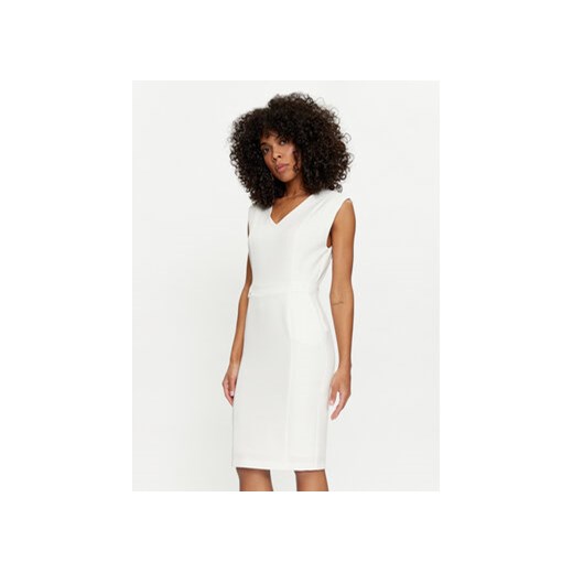 Fracomina Sukienka codzienna FS24SD1002W42901 Biały Regular Fit ze sklepu MODIVO w kategorii Sukienki - zdjęcie 170236972