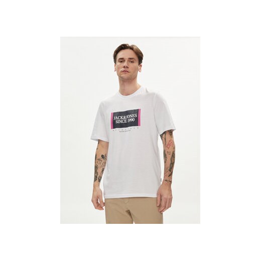 Jack&Jones T-Shirt Lafayette 12252681 Biały Standard Fit ze sklepu MODIVO w kategorii T-shirty męskie - zdjęcie 170237030
