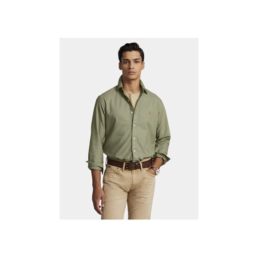 Polo Ralph Lauren Koszula 710804257032 Zielony Slim Fit ze sklepu MODIVO w kategorii Koszule męskie - zdjęcie 170237104