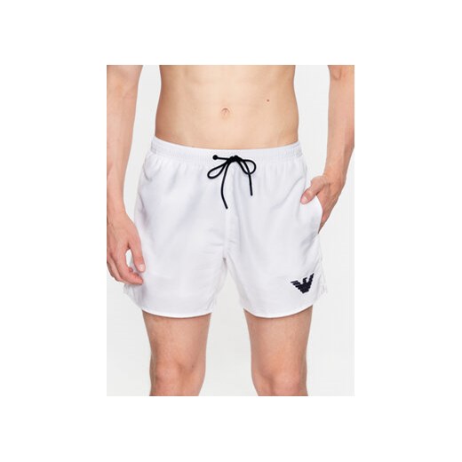 Emporio Armani Underwear Szorty kąpielowe 211740 3R427 00010 Biały Regular Fit ze sklepu MODIVO w kategorii Kąpielówki - zdjęcie 170237122