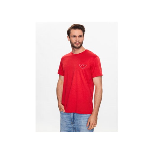 Emporio Armani Underwear T-Shirt 211818 3R483 00173 Czerwony Regular Fit ze sklepu MODIVO w kategorii T-shirty męskie - zdjęcie 170237190