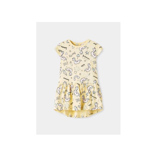 NAME IT Sukienka codzienna 13202996 Żółty Regular Fit ze sklepu MODIVO w kategorii Sukienki niemowlęce - zdjęcie 170237723