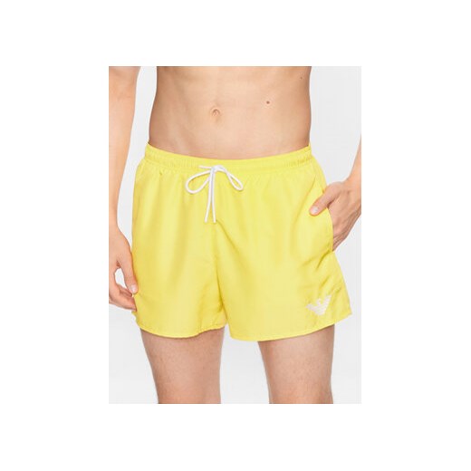 Emporio Armani Underwear Szorty kąpielowe 211752 3R438 10760 Żółty Regular Fit ze sklepu MODIVO w kategorii Kąpielówki - zdjęcie 170237800