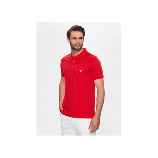 Emporio Armani Underwear Polo 211804 3R461 00173 Czerwony Regular Fit ze sklepu MODIVO w kategorii T-shirty męskie - zdjęcie 170238003
