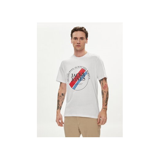 Jack&Jones T-Shirt Loof 12248624 Biały Standard Fit ze sklepu MODIVO w kategorii T-shirty męskie - zdjęcie 170238131