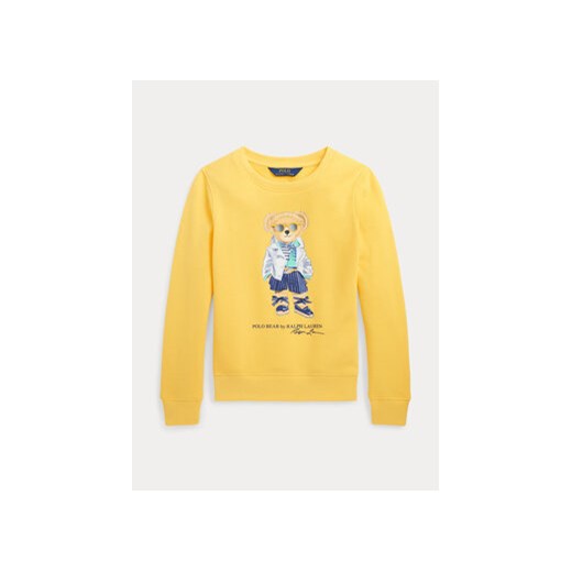 Polo Ralph Lauren Bluza Bearfleece 313926017001 Żółty Regular Fit ze sklepu MODIVO w kategorii Bluzy dziewczęce - zdjęcie 170238202