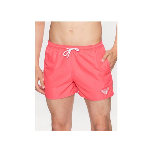 Emporio Armani Underwear Szorty kąpielowe 211752 3R438 00776 Czerwony Regular Fit ze sklepu MODIVO w kategorii Kąpielówki - zdjęcie 170238364