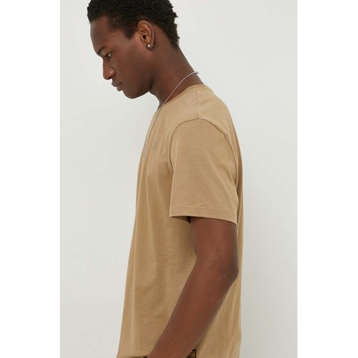 G-Star Raw t-shirt bawełniany kolor beżowy ze sklepu ANSWEAR.com w kategorii T-shirty męskie - zdjęcie 170238500