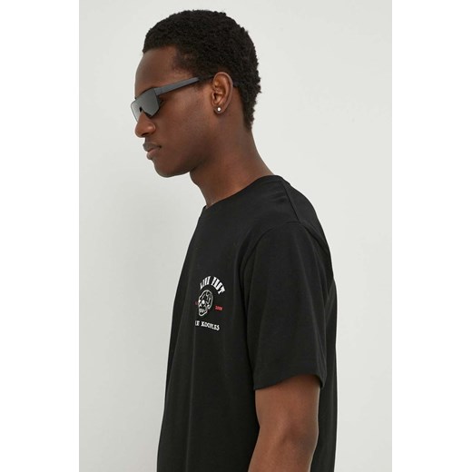 The Kooples t-shirt męski kolor czarny z nadrukiem HTSC28018K ze sklepu ANSWEAR.com w kategorii T-shirty męskie - zdjęcie 170239210
