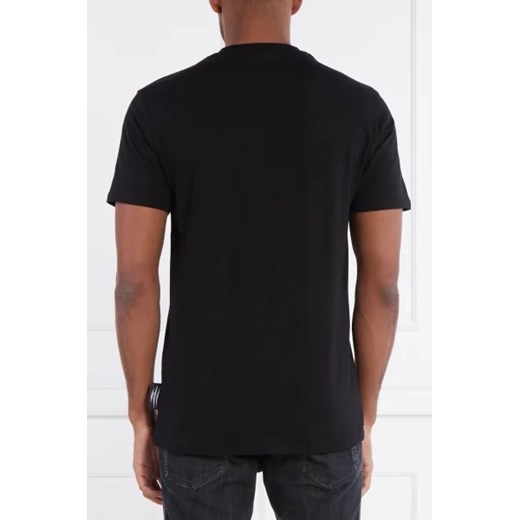 T-shirt męski Plein Sport bawełniany czarny z krótkim rękawem 