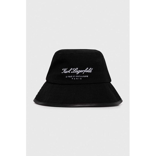 Karl Lagerfeld kapelusz bawełniany kolor czarny bawełniany ze sklepu ANSWEAR.com w kategorii Kapelusze męskie - zdjęcie 170244841