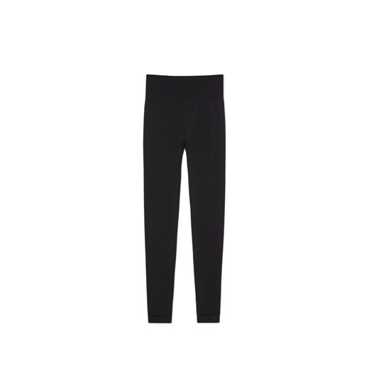 Cropp - Gładkie czarne legginsy - czarny ze sklepu Cropp w kategorii Spodnie damskie - zdjęcie 170245354