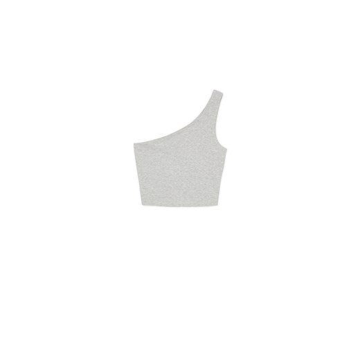 Cropp - Szary top na jedno ramię - jasny szary ze sklepu Cropp w kategorii Bluzki damskie - zdjęcie 170245430
