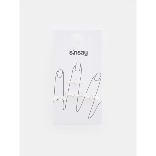 Sinsay - Pierścionki 4 pack - srebrny ze sklepu Sinsay w kategorii Pierścionki - zdjęcie 170246613