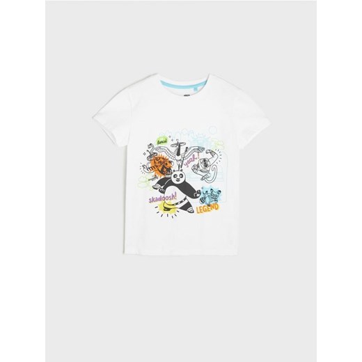Sinsay - Koszulka Kung Fu Panda - biały ze sklepu Sinsay w kategorii T-shirty chłopięce - zdjęcie 170246631