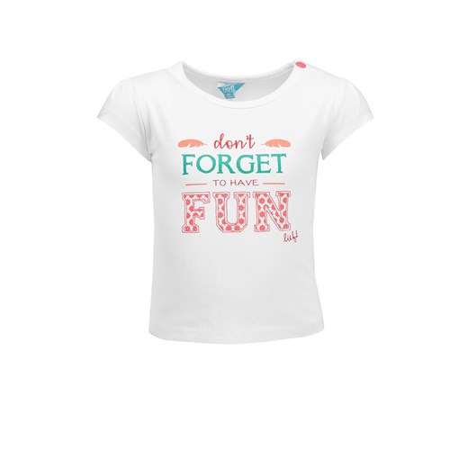 T-shirt niemowlęcy - biały Don't forget to have fun - Lief ze sklepu 5.10.15 w kategorii Koszulki niemowlęce - zdjęcie 170247690