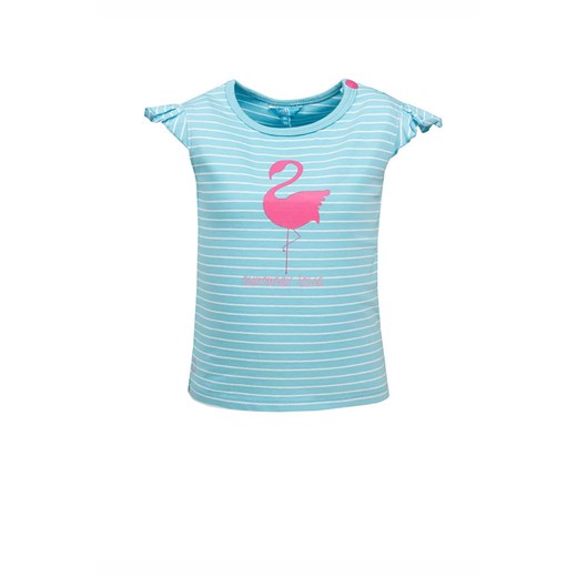 T-shirt dziewczęcy, turkusowy, flaming, Lief ze sklepu 5.10.15 w kategorii Bluzki dziewczęce - zdjęcie 170247754