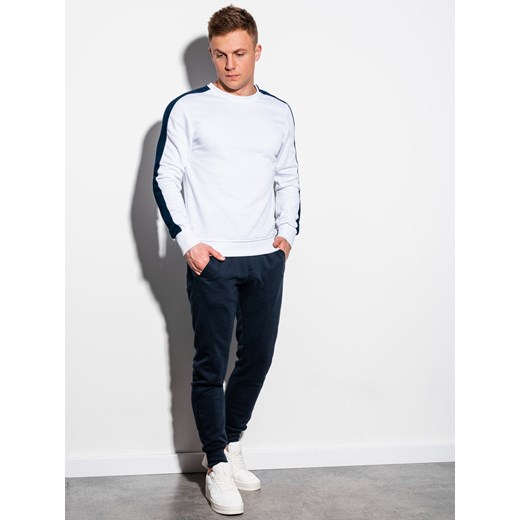 Bluza męska bez kaptura OM-SSNZ-22FW-010 - V3 biała L Edoti