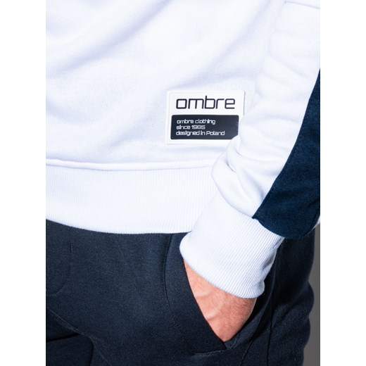 Bluza męska bez kaptura OM-SSNZ-22FW-010 - V3 biała M Edoti