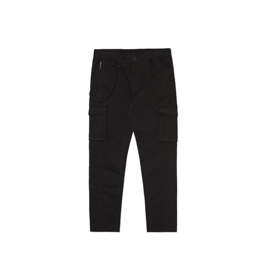 Cropp - Czarne spodnie cargo slim - czarny Cropp 32 Cropp