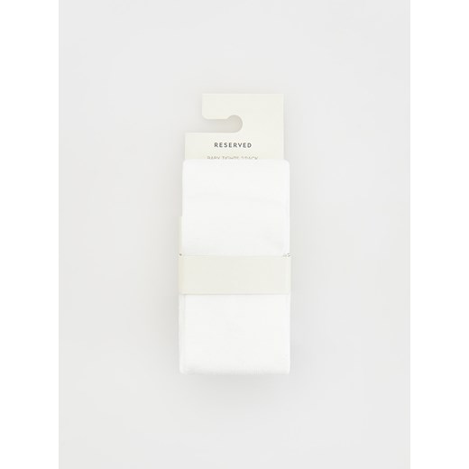 Reserved - Bawełniane rajstopy 2 pack - złamana biel ze sklepu Reserved w kategorii Rajstopy dziecięce - zdjęcie 170252722