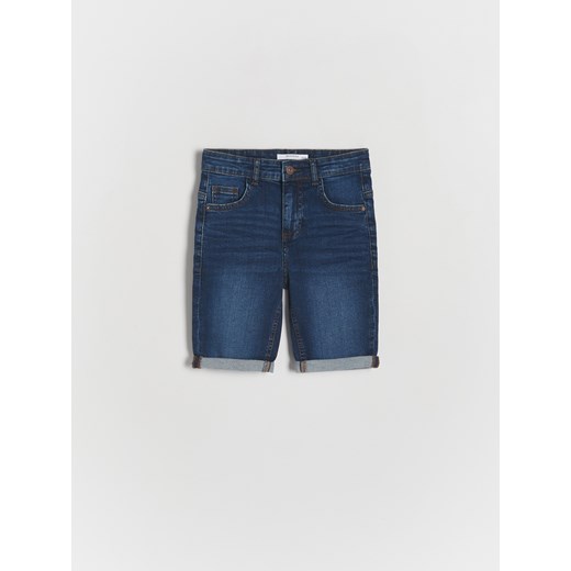Reserved - Jeansowe szorty - granatowy ze sklepu Reserved w kategorii Spodenki chłopięce - zdjęcie 170252773