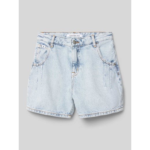 Szorty jeansowe z naszywką z logo ze sklepu Peek&Cloppenburg  w kategorii Spodenki dziewczęce - zdjęcie 170254492