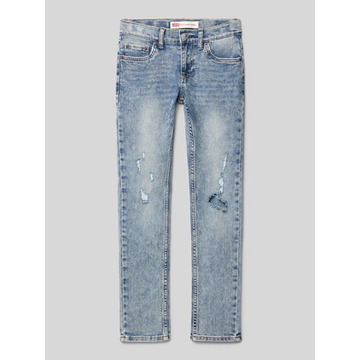 Jeansy o kroju slim fit z 5 kieszeniami ze sklepu Peek&Cloppenburg  w kategorii Spodnie chłopięce - zdjęcie 170255264