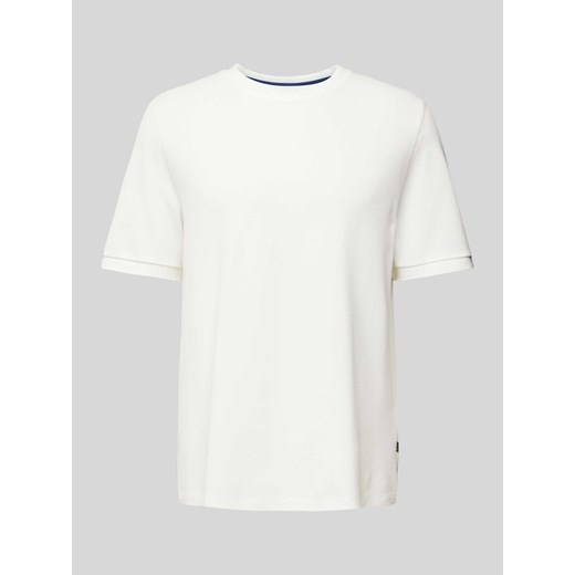 T-shirt z prążkowanym okrągłym dekoltem ze sklepu Peek&Cloppenburg  w kategorii T-shirty męskie - zdjęcie 170255431