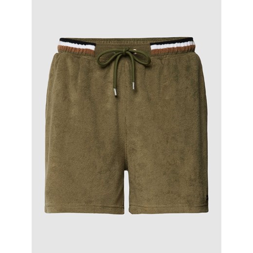 Szorty z elastycznym pasem z logo ze sklepu Peek&Cloppenburg  w kategorii Spodenki męskie - zdjęcie 170255753