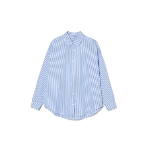 Cropp - Dwukolorowa koszula w paski - błękitny ze sklepu Cropp w kategorii Koszule damskie - zdjęcie 170257342