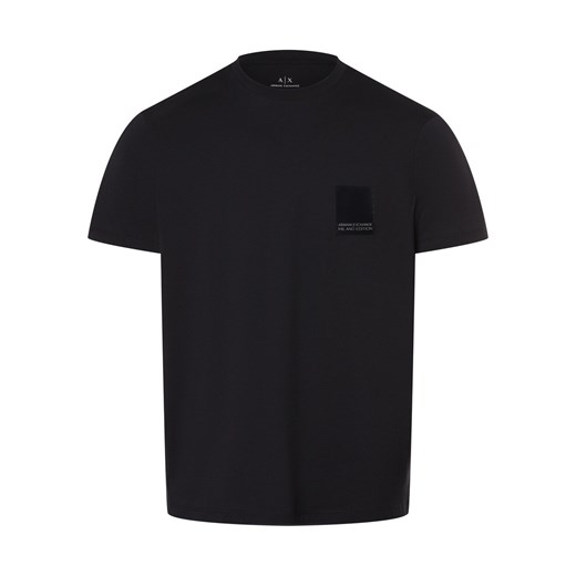Armani Exchange Koszulka męska Mężczyźni Bawełna granatowy jednolity ze sklepu vangraaf w kategorii T-shirty męskie - zdjęcie 170263570