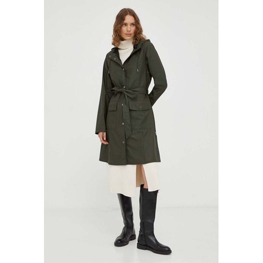 Rains kurtka przeciwdeszczowa 18130 Jackets damska kolor zielony przejściowa ze sklepu PRM w kategorii Kurtki damskie - zdjęcie 170263743