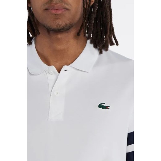 T-shirt męski biały Lacoste z krótkim rękawem 