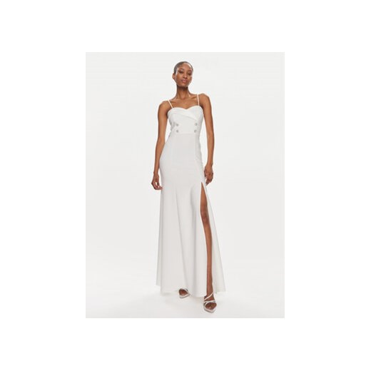 Rinascimento Sukienka wieczorowa CFC0019405002 Biały Regular Fit ze sklepu MODIVO w kategorii Sukienki - zdjęcie 170269954