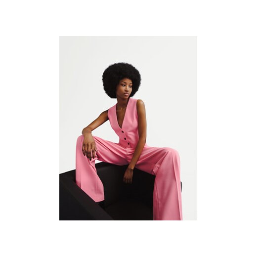 Hugo Spodnie materiałowe Helepher 50508637 Różowy Relaxed Fit ze sklepu MODIVO w kategorii Spodnie damskie - zdjęcie 170269983